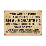 American Sector Vintage Sign Metal Sign