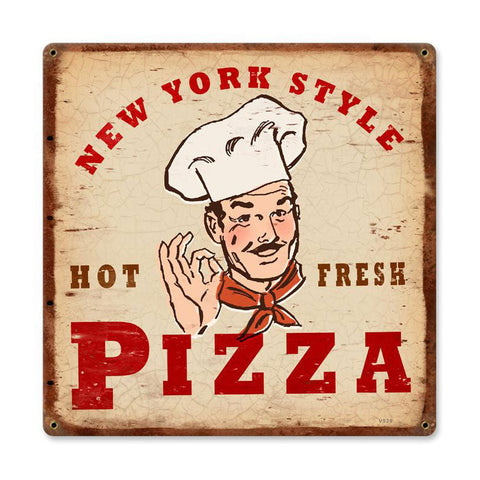 New York Pizza Vintage Sign Metal Sign