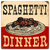 Spaghetti Dinner Vintage Sign Metal Sign