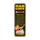 Man Cave Rules Vintage Sign Metal Sign