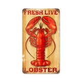 Lobster Vintage Sign Metal Sign