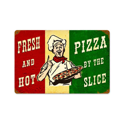 Fresh Hot Pizza Vintage Sign Metal Sign