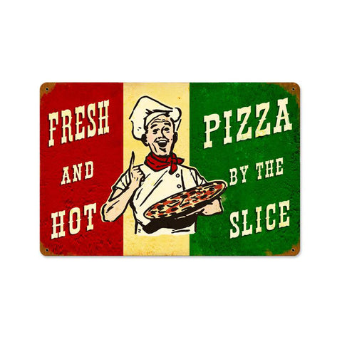 Fresh Hot Pizza Vintage Sign Metal Sign