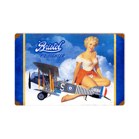 Bristol Pinup Vintage Sign Metal Sign