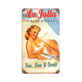 La Jolla Pinup Vintage Sign Metal Sign