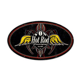 Pinstripe Oval Metal Sign