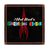 Pinstripe Circus Metal Sign