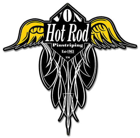 Von-Hot-Rod-Wings-Pinstriping-Metal-Sign