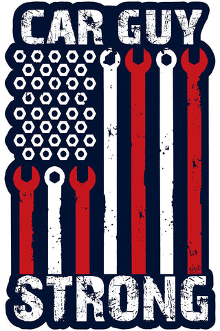 Car Guy Strong Metal Sign