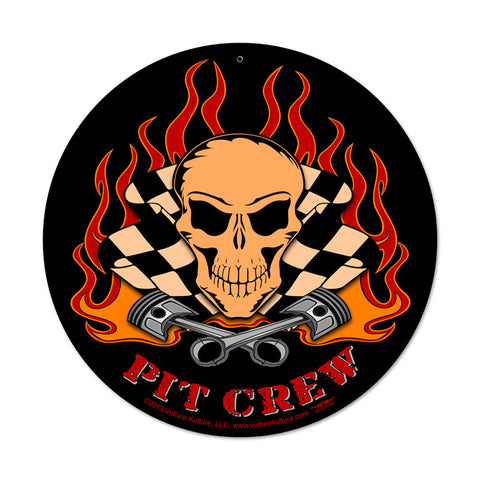 Pit Crew Vintage Sign Metal Sign