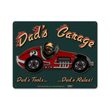 Dad'S Garage Racecar Vintage Sign Metal Sign