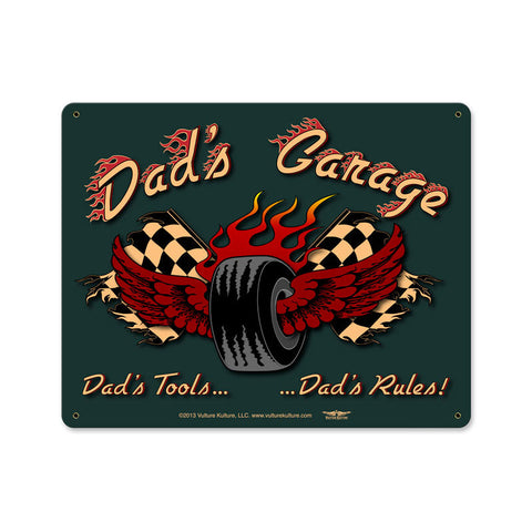 Dad'S-Garage-Tire-Vintage-Sign-Metal-Sign