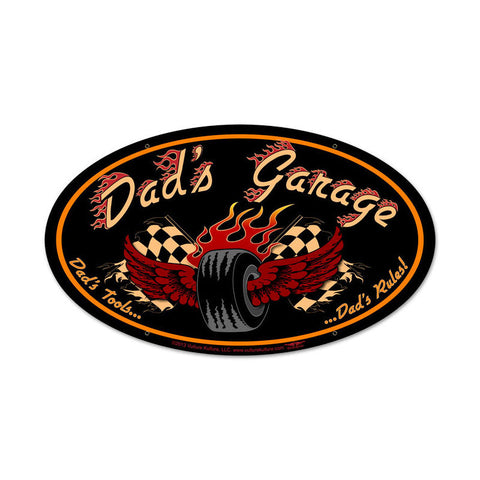 Dad'S-Garage-Tire-Vintage-Sign-Metal-Sign