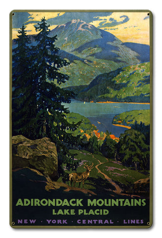 Adirondack Mountains Vintage Metal Sign Metal Sign