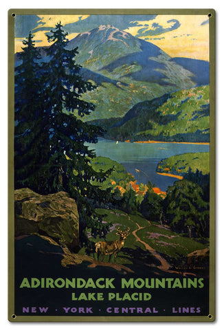 Adirondack Mountains Vintage Metal Sign Metal Sign