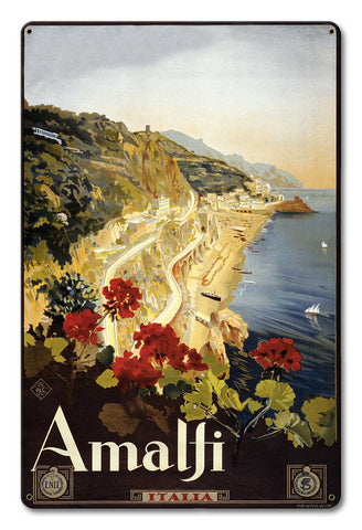 Amalfi Italy Vintage Metal Sign Metal Sign
