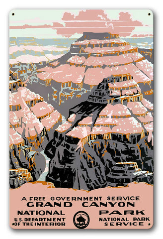 Grand Canyon National Park Vintage Metal Sign Metal Sign