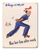 Jenny On The Job After Work Vintage Metal Sign Metal Sign