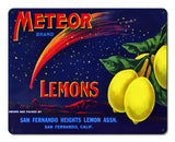 Meteor Lemons Vintage Metal Sign Metal Sign