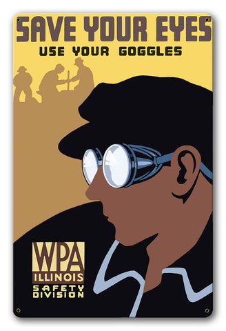 Save Your Eyes Vintage Metal Sign Metal Sign