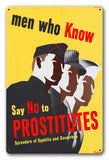 Say No To Prostitutes Vintage Metal Sign Metal Sign