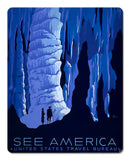 See America Blue Cavern Vintage Metal Sign Metal Sign