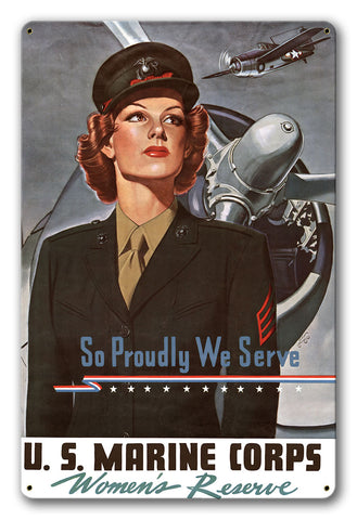 So Proudly We Serve Vintage Metal Sign Metal Sign