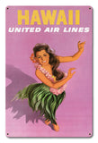 Hawaii Hula Dancer Vintage Metal Sign Metal Sign