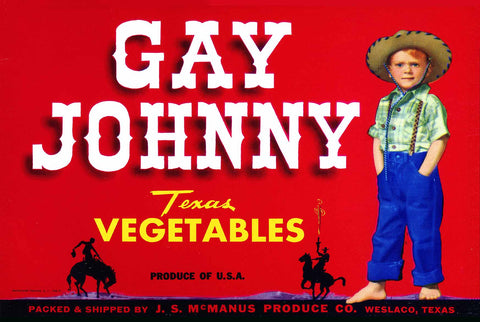 Gay Johnny Vegetables Vintage Metal Sign Metal Sign