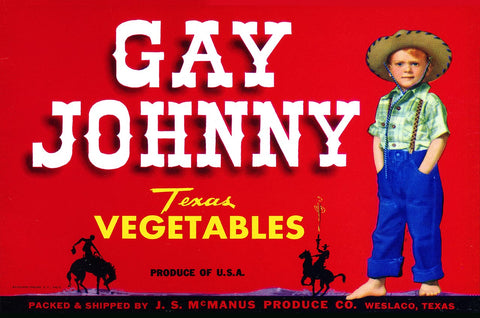 Gay Johnny Vegetables Vintage Metal Sign Metal Sign