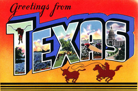 Greetings From Texas Vintage Metal Sign Metal Sign
