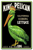 King Pelican Lettuce Vintage Metal Sign Metal Sign