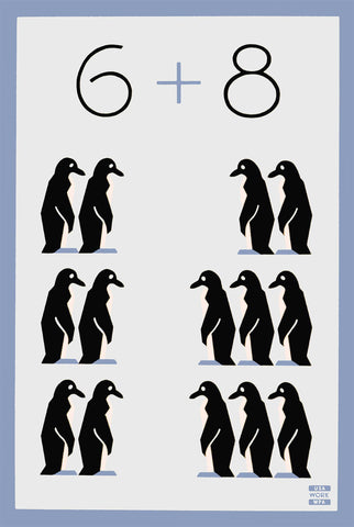 6 8 Penguins Vintage Metal Sign Metal Sign