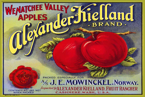 Alexander Kielland Apples Vintage Metal Sign Metal Sign