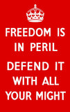 Freedom Is In Peril Vintage Metal Sign Metal Sign