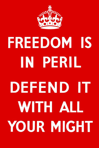 Freedom Is In Peril Vintage Metal Sign Metal Sign