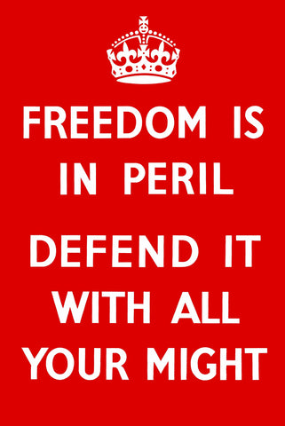 Freedom Is In Peril Vintage Metal Sign Metal Sign