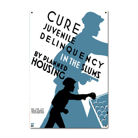Cure Juvenile Vintage Metal Sign Metal Sign