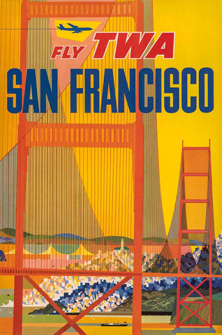 San Francisco Fly Twa Vintage Metal Sign Metal Sign