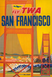 San Francisco Fly Twa Vintage Metal Sign Metal Sign