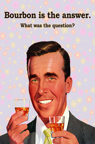 Bourbon Answer Purple Vintage Metal Sign Metal Sign