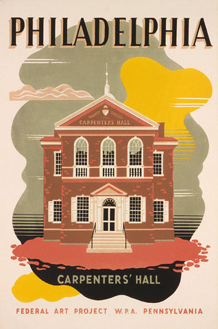 Philadelphia Carpenters Hall Vintage Metal Sign Metal Sign