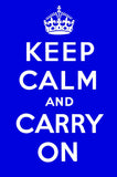 Keep Calm Royal Blue Vintage Metal Sign Metal Sign