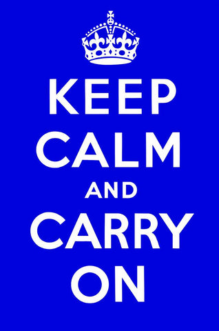 Keep Calm Royal Blue Vintage Metal Sign Metal Sign
