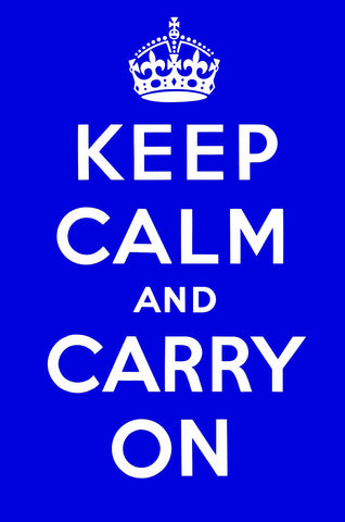 Keep Calm Royal Blue Vintage Metal Sign Metal Sign