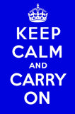 Keep Calm Royal Blue Vintage Metal Sign Metal Sign