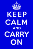 Keep Calm Royal Blue Vintage Metal Sign Metal Sign