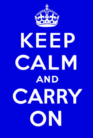 Keep Calm Royal Blue Vintage Metal Sign Metal Sign