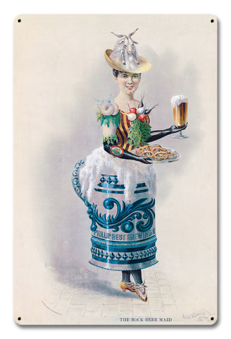 Bock Beer Maid 12 X 18 vintage metal sign Metal Sign