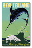 New Zealand Fighting Black Marlin 12 X 18 vintage metal sign Metal Sign